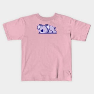Cute Koala Sleeping Cartoon Kids T-Shirt